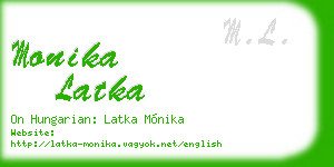 monika latka business card